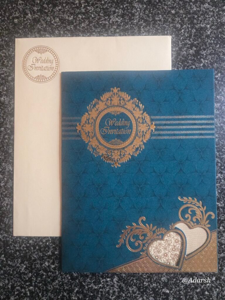 Blue Wedding Invitation Card