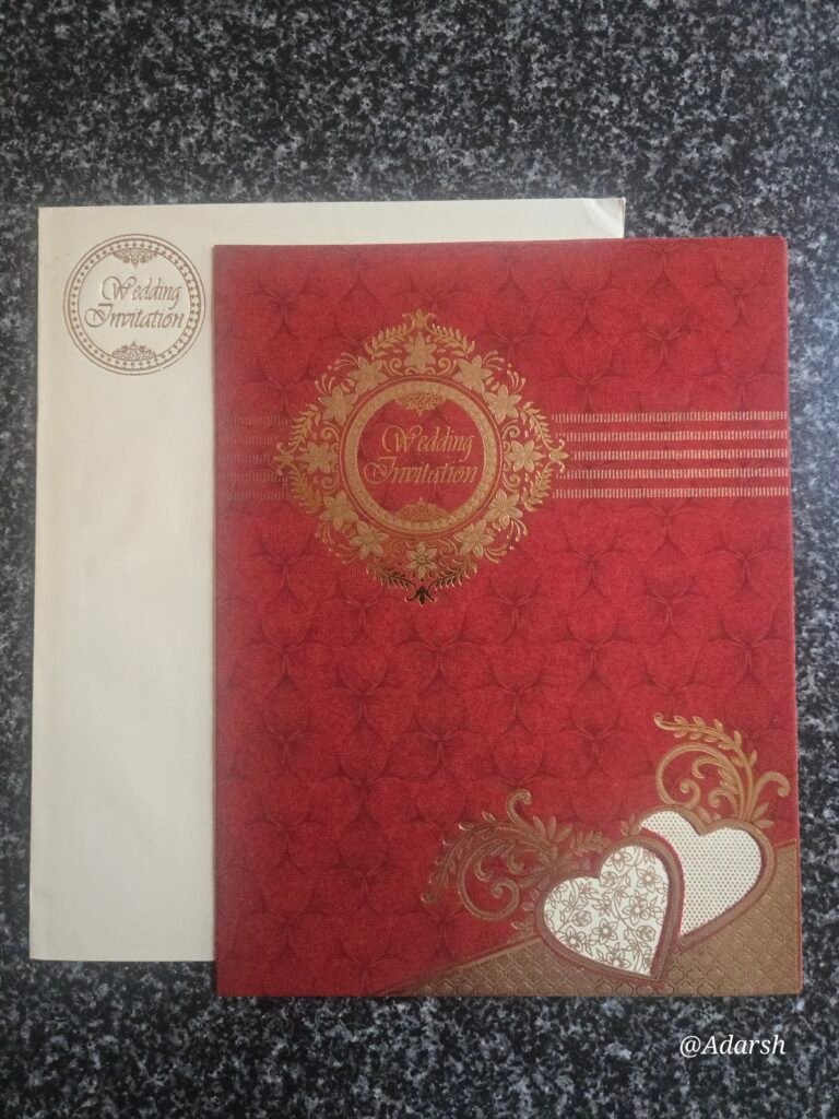 Red Wedding Invitation Card