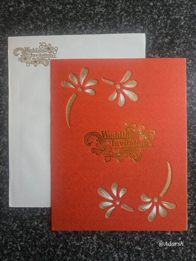 Red Floral Invitation Card