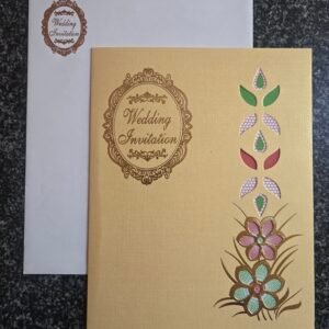 Golden Textured Invitation Card