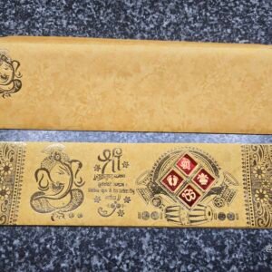 Golden Mustard Ganesha Shubh Vivah Wedding Card