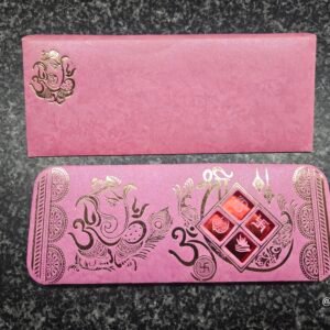 Pink Ganesha & Shubh Vivah Multi-Icon Wedding Card