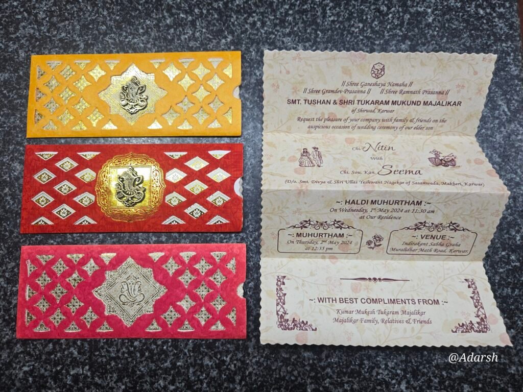 Multi-Color Ganesha Tri-Fold Card