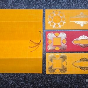 Haldi Yellow Tri-Fold with Multi-Color Wedding Card
