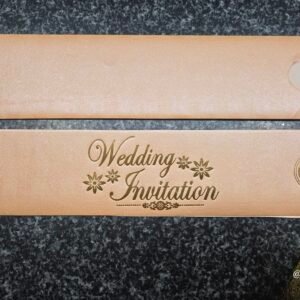 Kraft Paper Horizontal Pullout Wedding Card