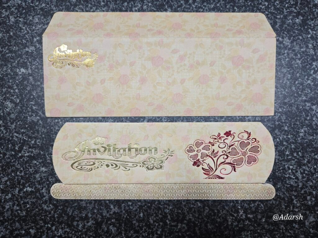 Vintage Floral Pastel Landscape Wedding Card