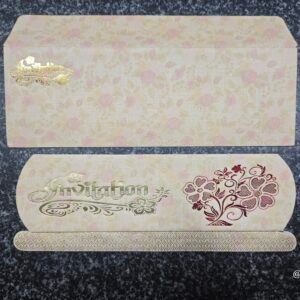 Vintage Floral Pastel Landscape Wedding Card