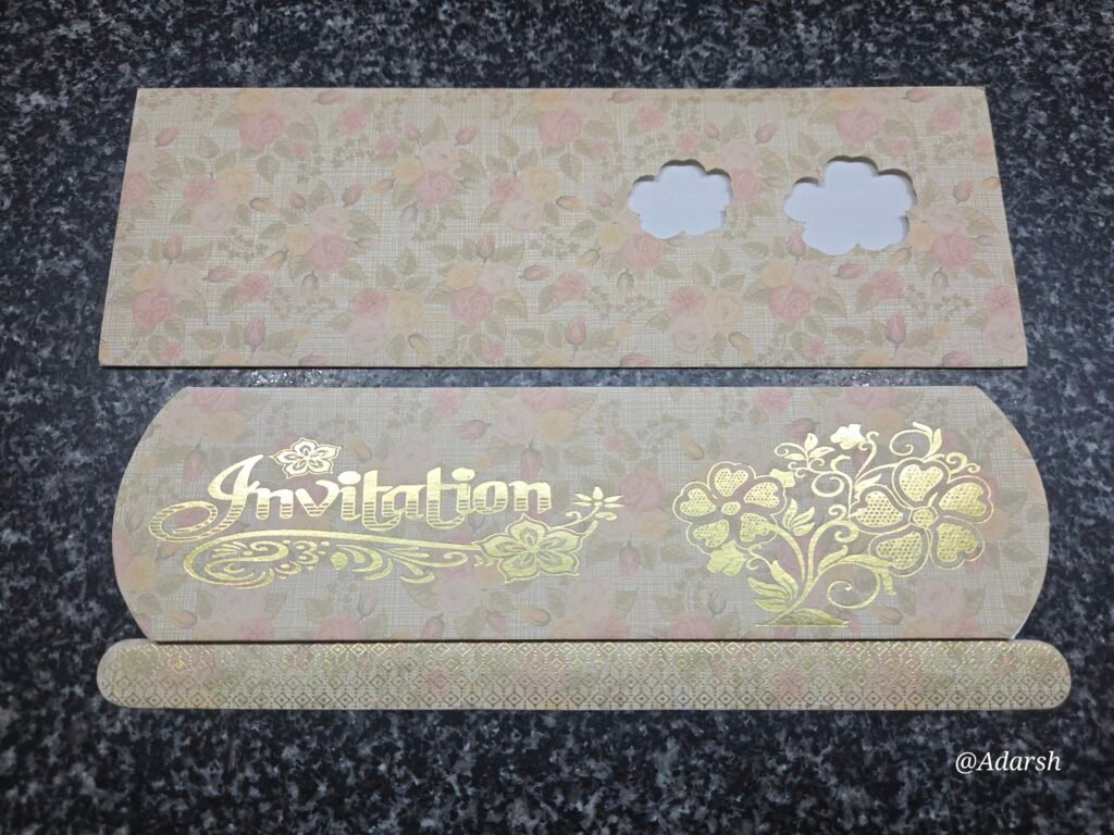 Vintage Floral Pastel Landscape Wedding Card