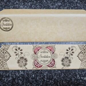 Cream-Beige Mandala Heart Die-Cut Invitation Card