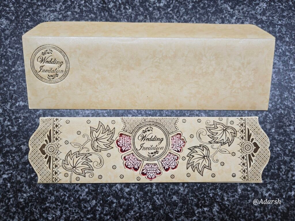 Cream-Beige Wedding Invitation Card