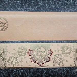 Chinar Leaf Mandala Die-Cut Wedding Card