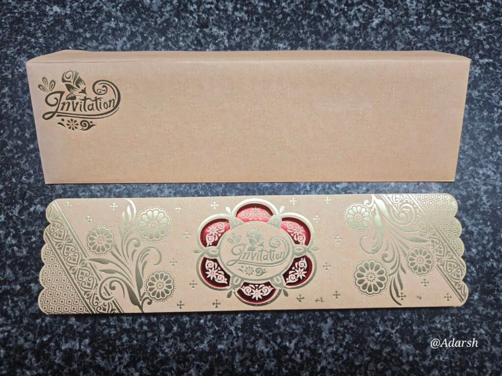 Golden-Beige Invitation Card