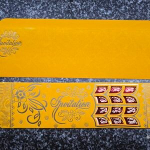 Multi-Window Grid Paisley Die-Cut Invitation Card