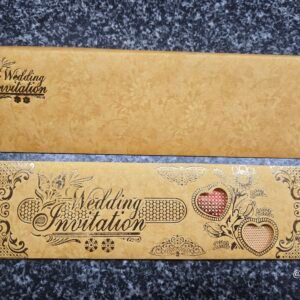 Dual Heart Mesh Die-Cut Wedding Card
