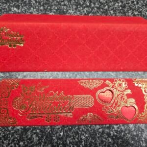 Red and Gold Wedding Invitation Card