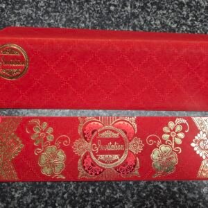 Red and Gold Traditional Indian Wedding Invitation Card