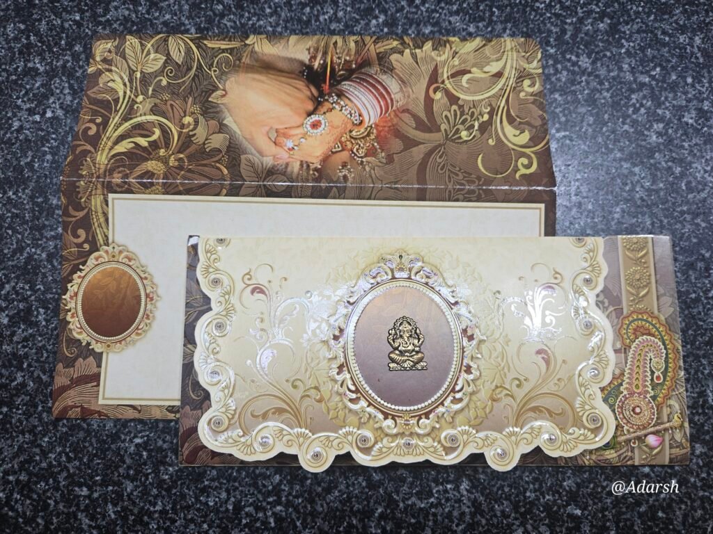 Traditional Hastamilap with Ganesha Wedding Invitation Card