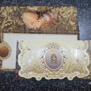 Traditional Hastamilap with Ganesha Wedding Invitation Card