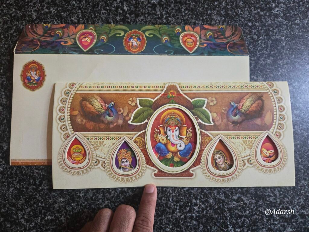 Traditional Royal Peacock Wedding Invitation Card
