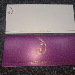 Purple Minimalist Ganesha Wedding Invitation Card