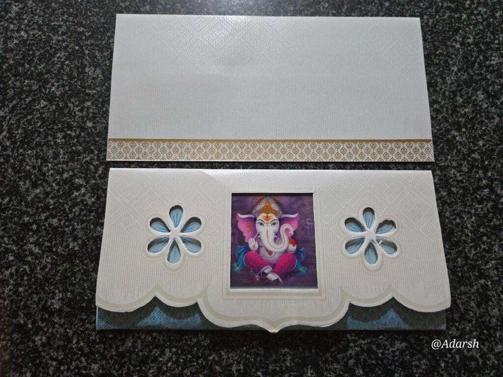 Die-Cut Ganesha Wedding Invitation Card