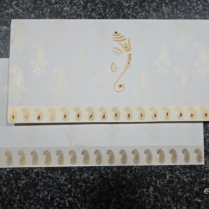 Minimalist Paisley Minimalist Ganesha Wedding Invitation Card