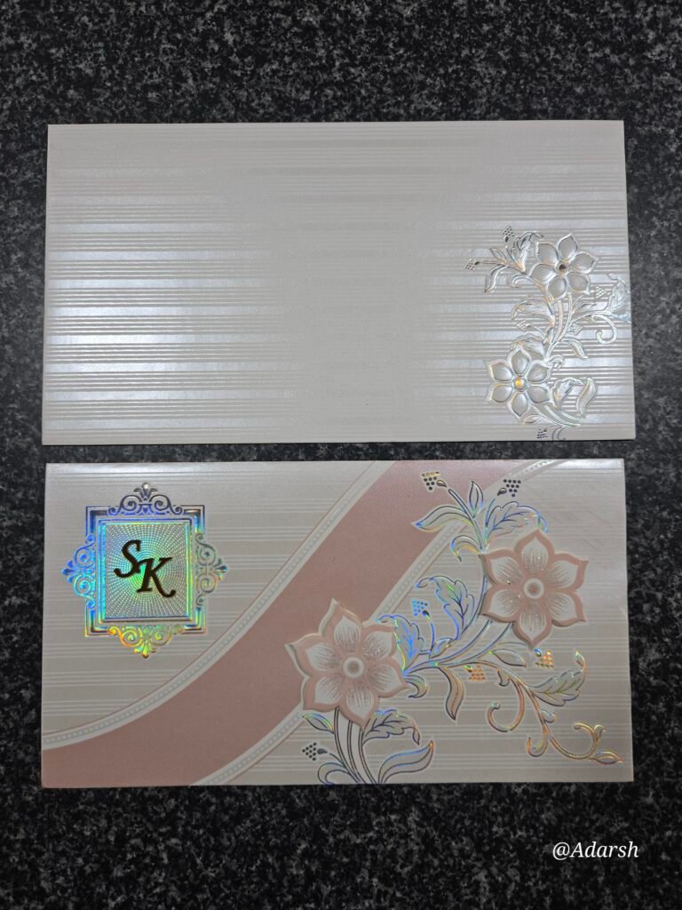Foil Floral Wedding Invitation Card