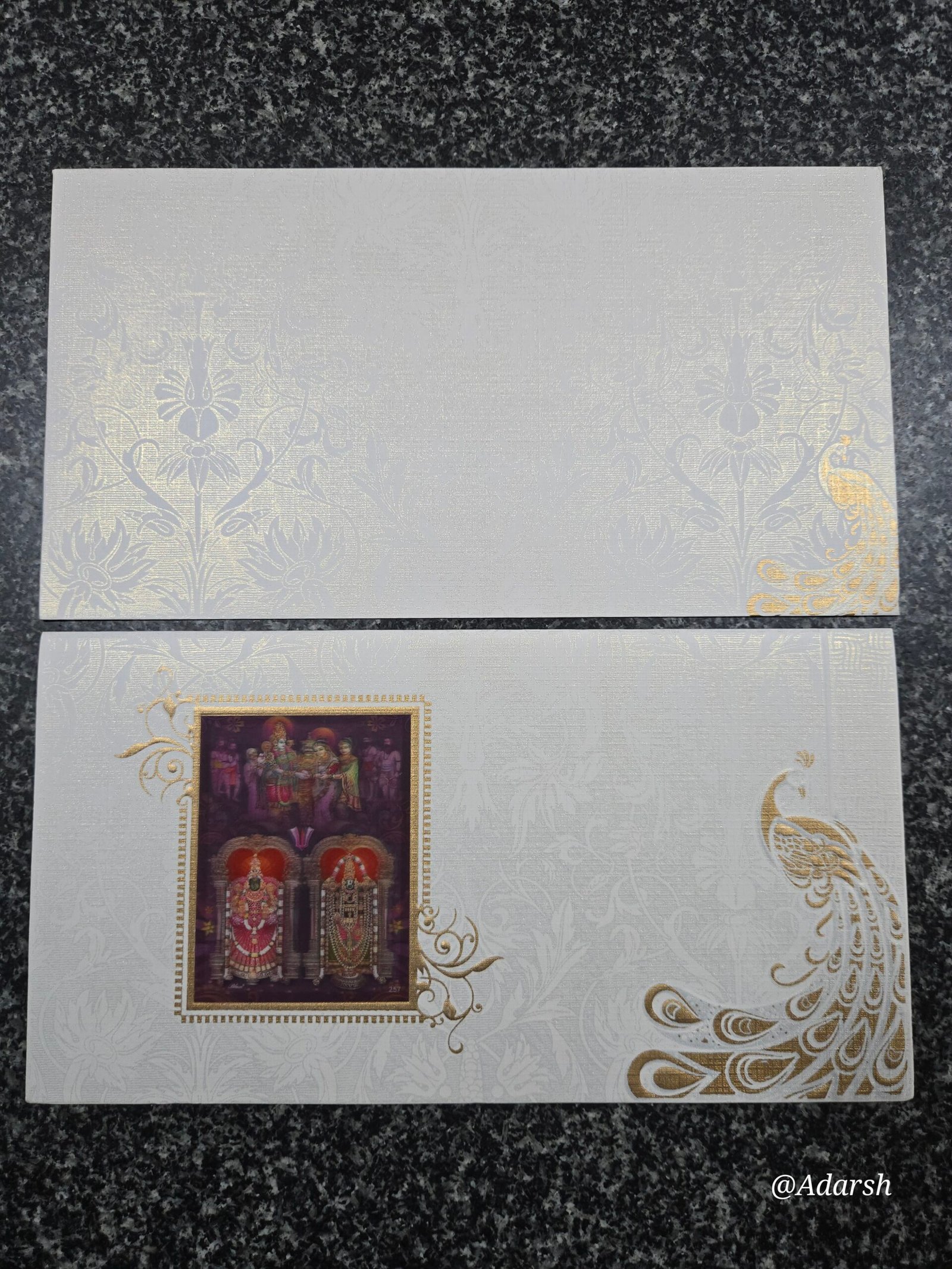 Balaji Peacock Theme Wedding Invitation Card