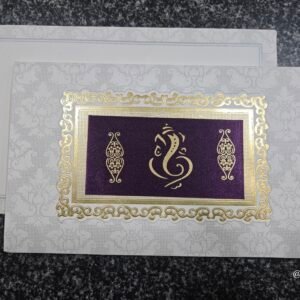 Satin Patch Wedding Invitation Card