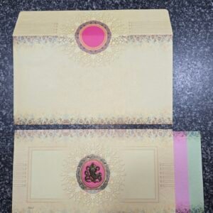 Ganesha Floral Multi-Leaf Invitation Card