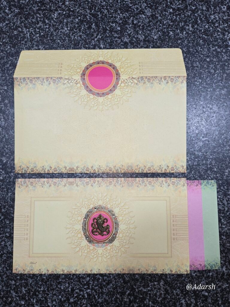 Ganesha Floral Multi-Leaf Invitation Card