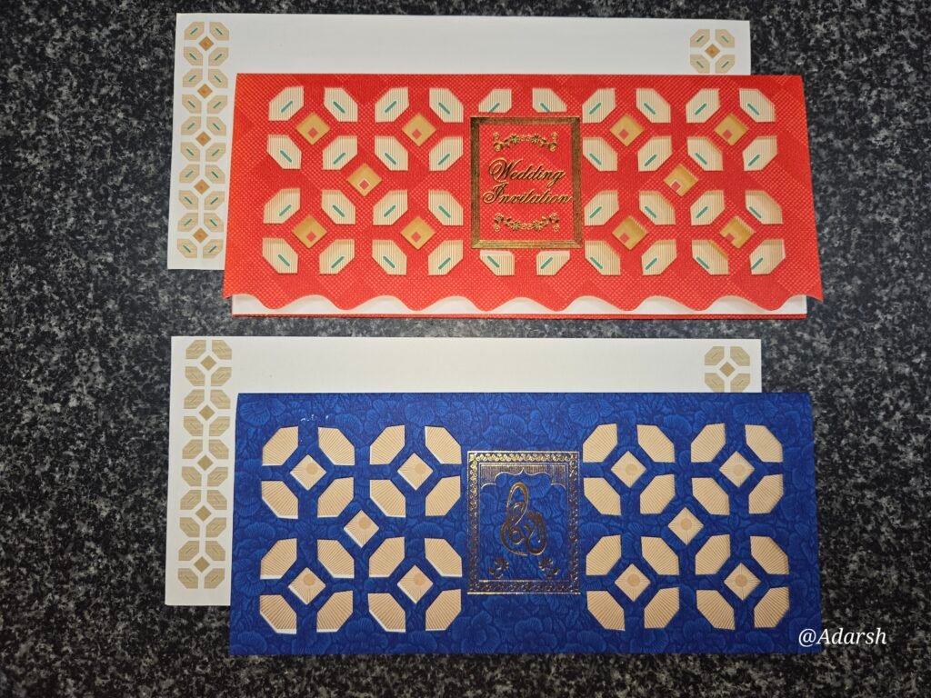 Laser-Cut Shimmer Wedding Invitation Card