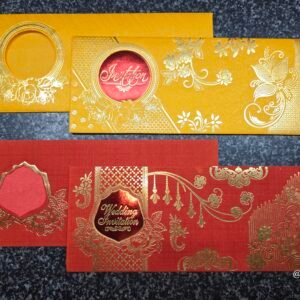 Die-Cut Window Floral Shimmer Wedding Invitation Card