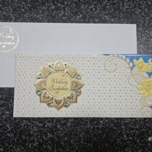 Gold Foil Mandala Shimmer Wedding Invitation Card