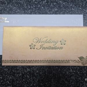 Gold Foil Script Wedding Invitation Card