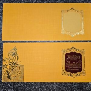 Die-Cut Window Mustard Wedding Invitation Card
