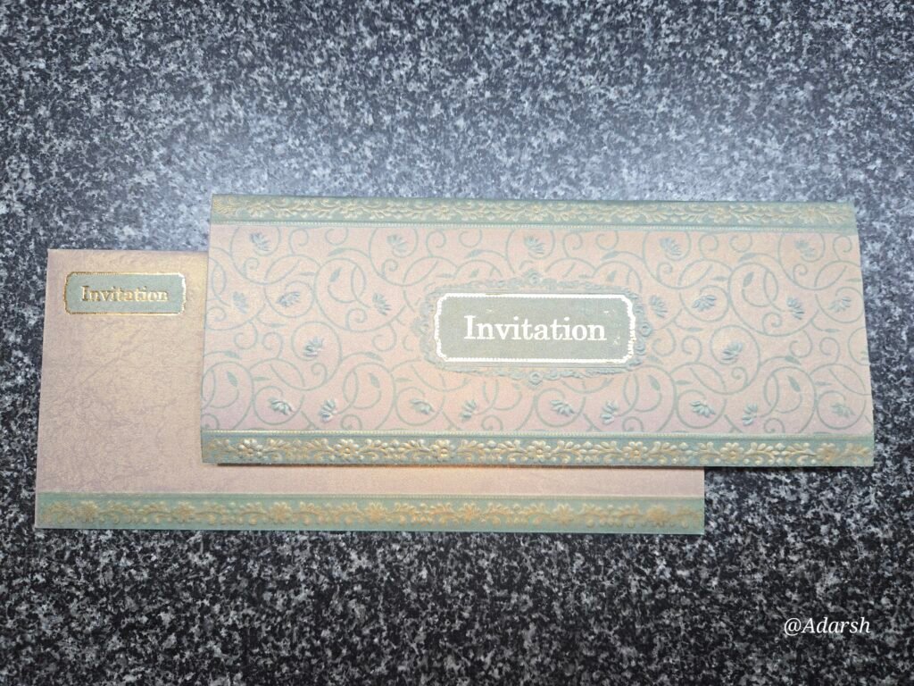 Pastel Green Damask Raised Panel Wedding Invitation Card