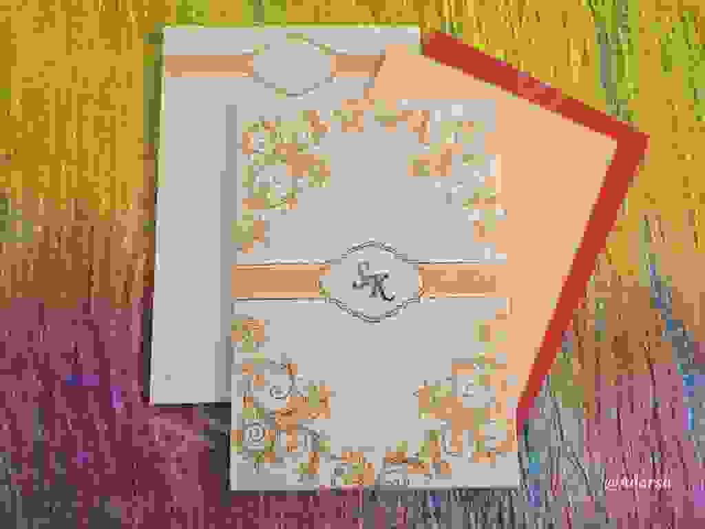 Premium Pastel Damask Indian Wedding Invitation Card
