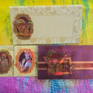 Traditional Ganesha & Radha-Krishna Royal Box Invitation Card