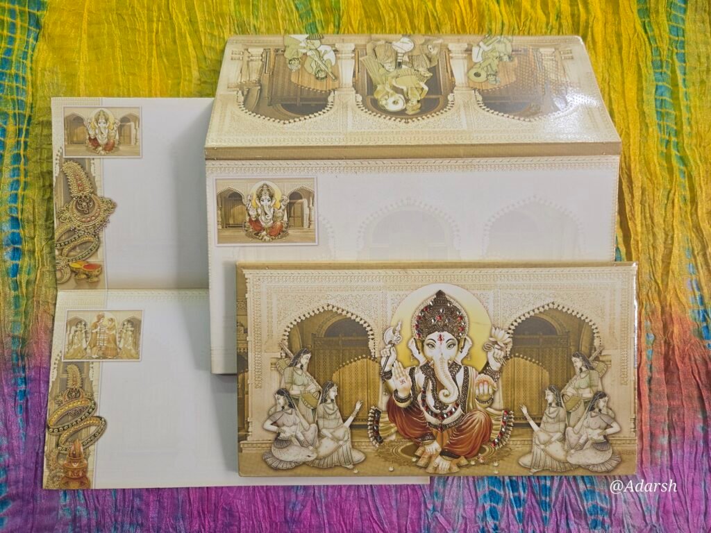 Premium Box-Style Hindu Wedding Invitation Card
