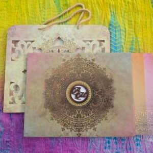 Laser-Cut Monogram Wedding Invitation Card