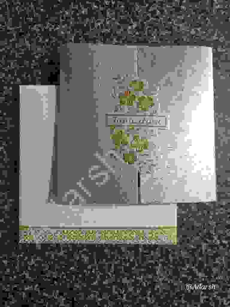 Premium Silver Door-Style Interlocking Floral Invitation Card