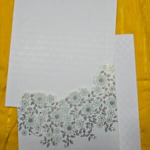 Laser-Cut Pastel Floral Asymmetrical Wedding Invitation Card