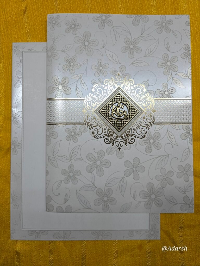 Floral Pattern Wedding Invitation Card