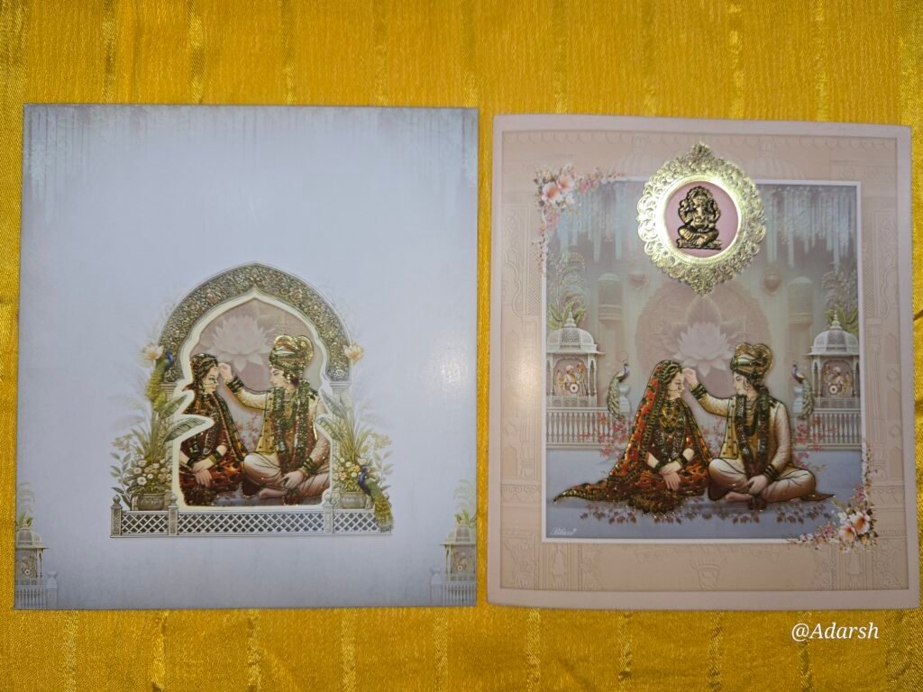 Royal Jharokha Theme Wedding Invitation Card