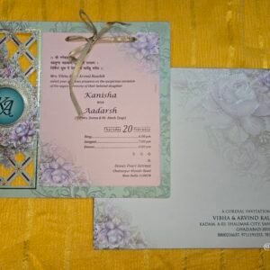 Premium Acrylic Floral Wedding Invitation Card