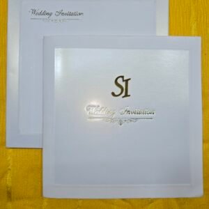 Minimalist Off-White Wedding Invitation Card