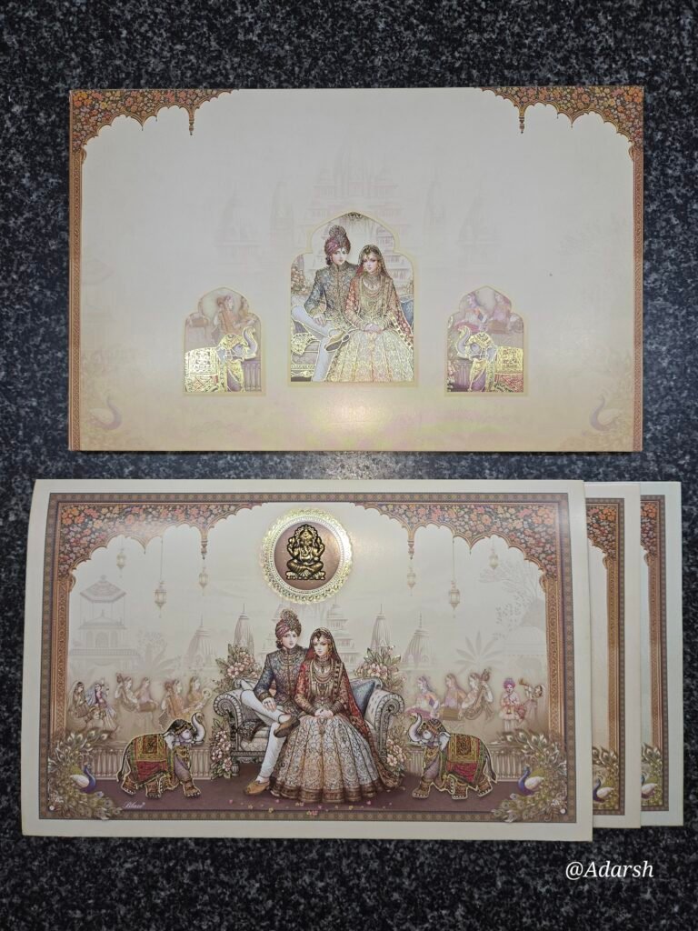 Royal Baraat Theme Wedding Invitation Card