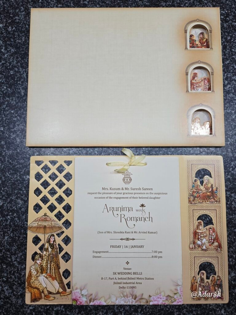 Royal Heritage Theme Wedding Card