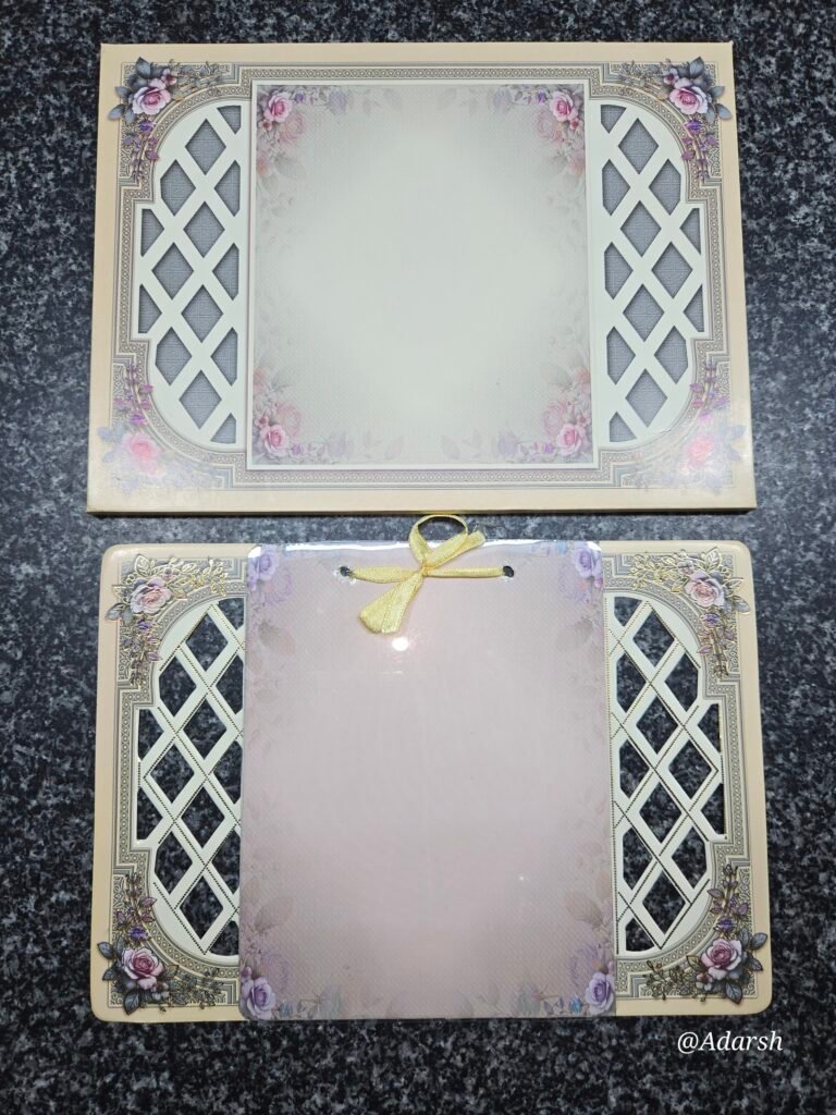 Laser-Cut Window Jali Wedding Invitation Card